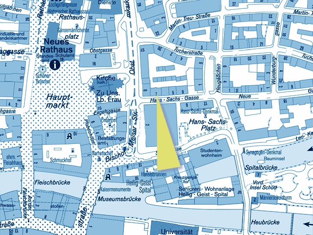 Stadtplan mit Quartiersbuero Altstadt