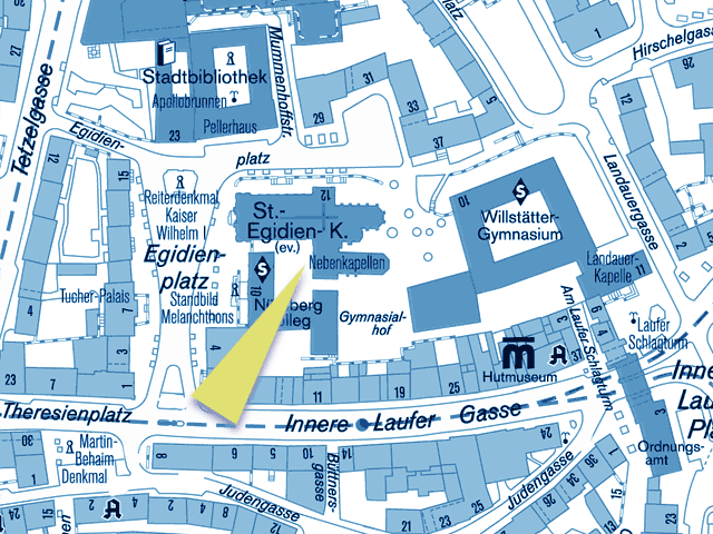 Stadtplan mit Egidienkirche