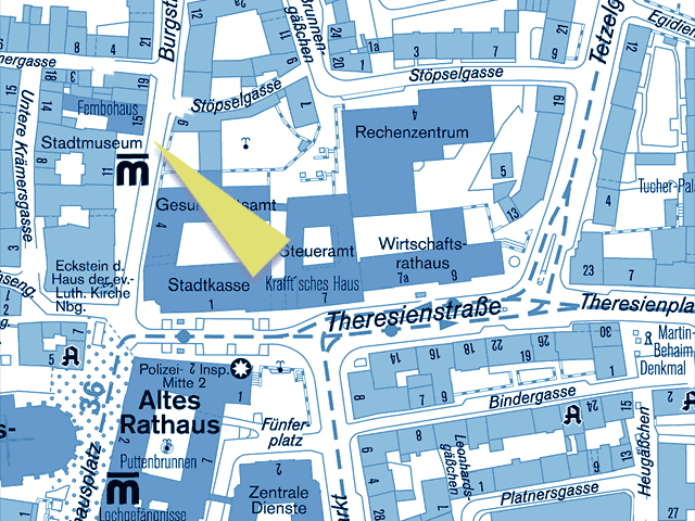 Stadtplan mit Fembo-Haus