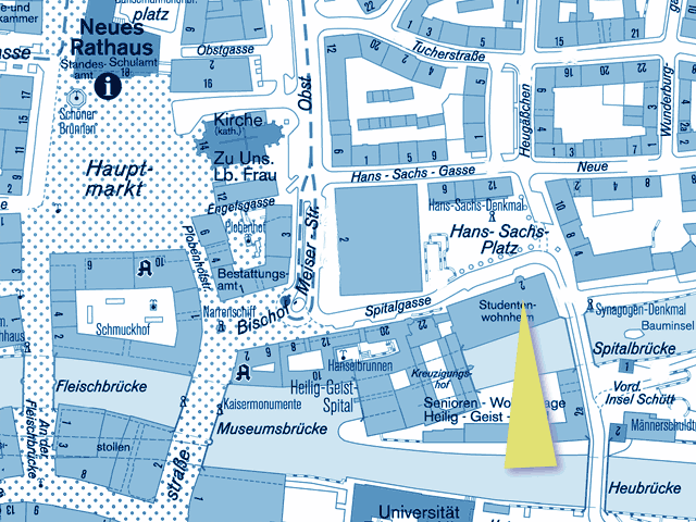 Stadtplan mit Heilig-Geist-Spital